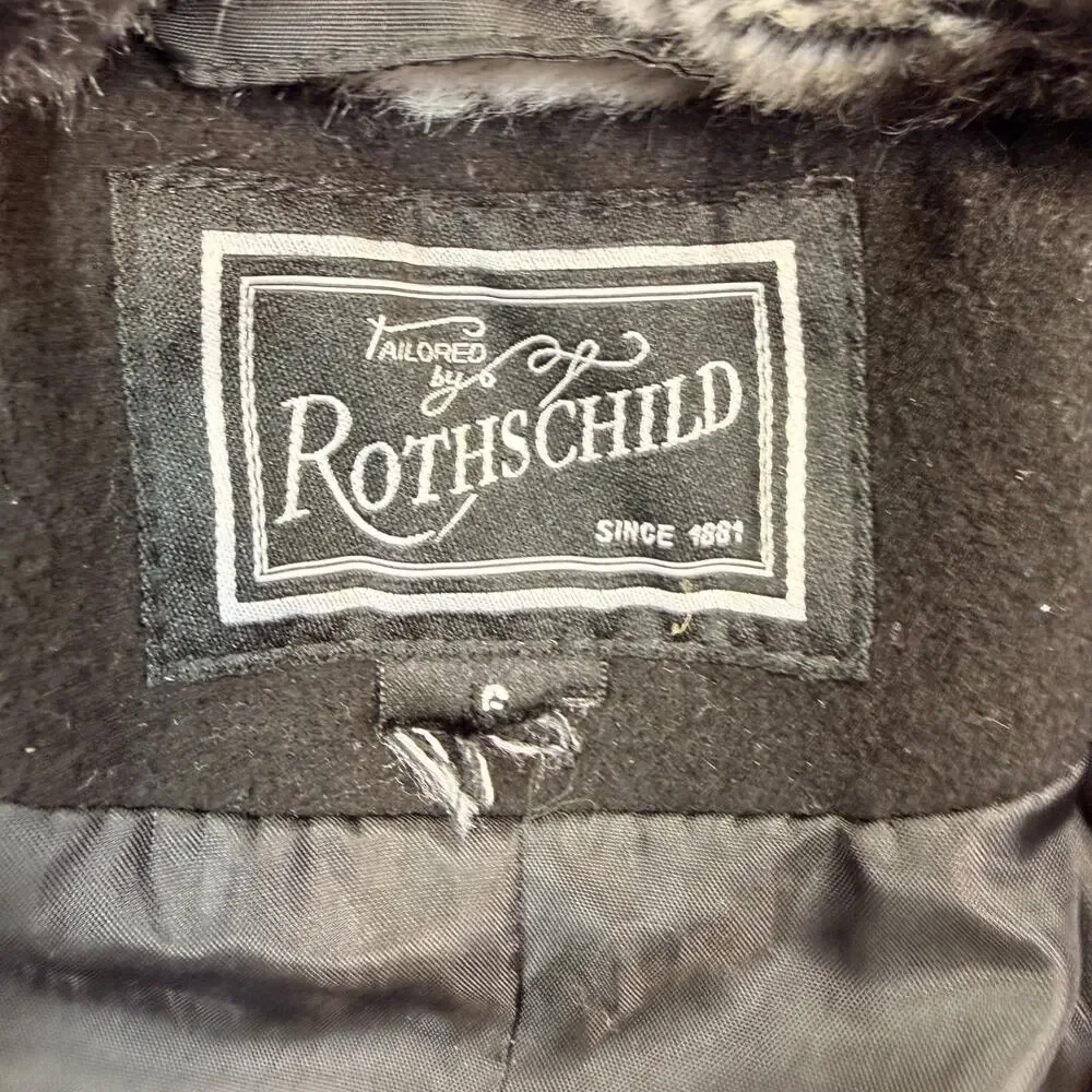 Rothschild Girls Black Faux Wool Dress